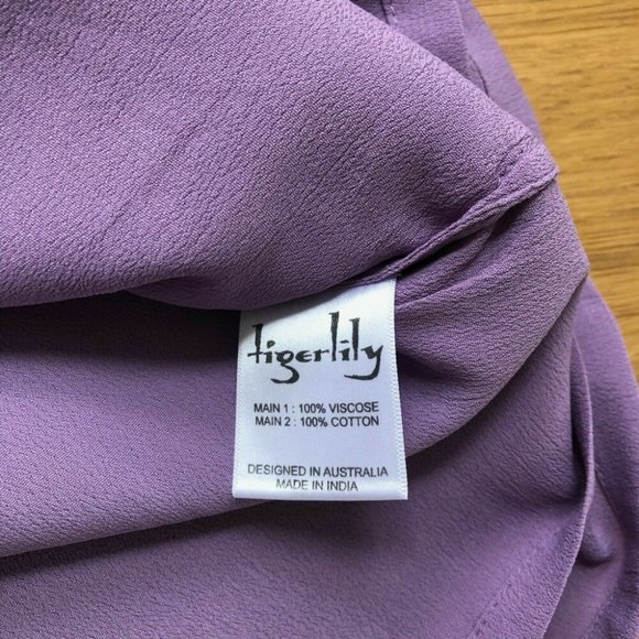 TIGERLILY Lozents Lilac Mauve Broderie Off The Shoulder Playsuit NWT RRP$170 - Picture 14 of 16